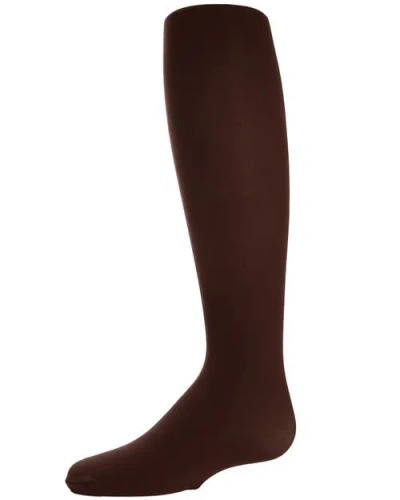 Memoi Big Kids Winter Opaque Nylon Tights In Brown