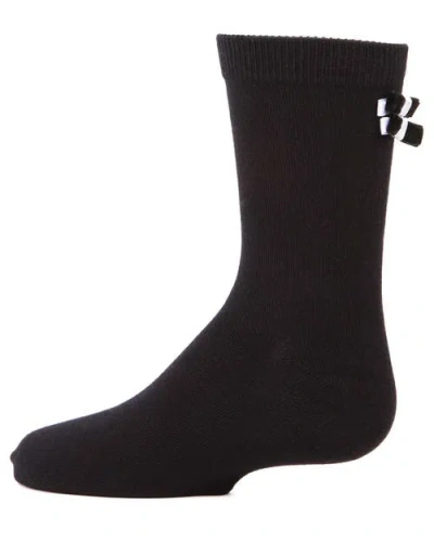 Memoi Kids'  Black Tie Affair Crew Socks In Multi