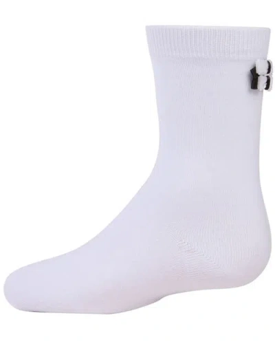 Memoi Kids'  Black Tie Affair Crew Socks In White