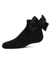 Memoi Babies'  Bow-on-back Anklet Sock In Black