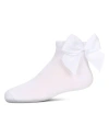 Memoi Kids'  Bow-on-back Anklet Sock In White