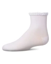 Memoi Kids'  Bubble Stitch Welt Anklet Socks In White