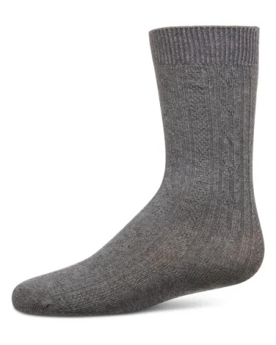 Memoi Kids'  Cable Knit Knee High Socks In Gray