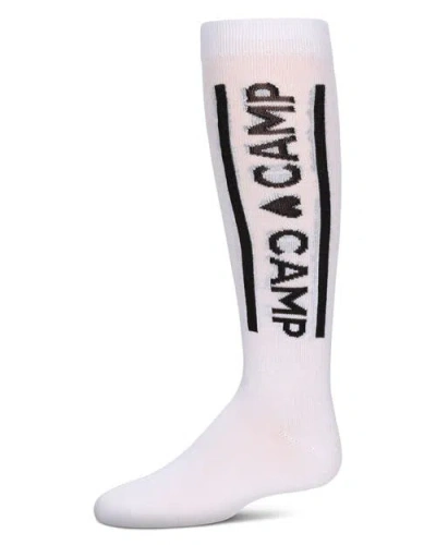 Memoi Kids'  Camp Love Knee High Socks In Neutral