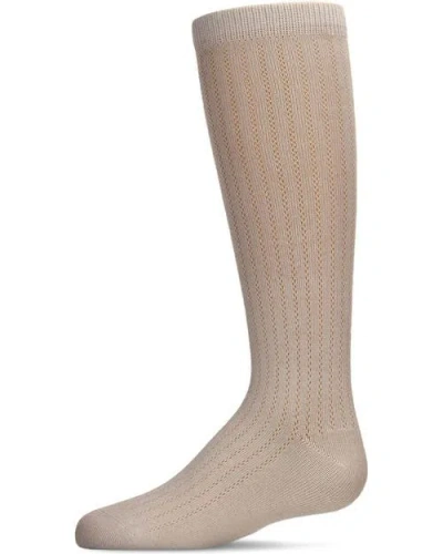 Memoi Kids'  Chain Stitch Knee High Socks In Neutral