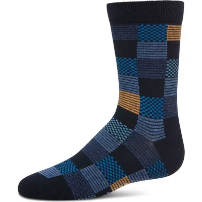 Memoi Kids'  Checkerboard Crew Sock In Multi
