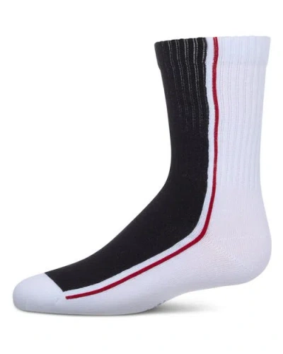 Memoi Babies'  Color Block Stripe Crew Socks In Black