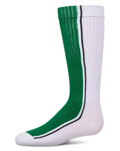 Memoi Kids'  Color Block Stripe Stretch Knee Sock In Green