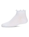 Memoi Babies'  Colored Ruffle Anklet Socks In White