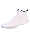 Memoi Babies'  Colored Ruffle Anklet Socks In White