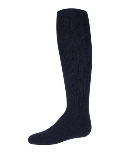 Memoi Kids'  Cozy Cable Ribbed Knit Knee-high Socks In Gray