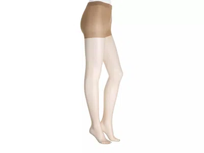 Memoi Crystal Sheer Tights In Brown
