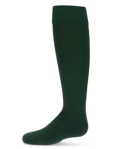 Memoi Kids'  Cuffed Opaque Knee High Socks In Metallic