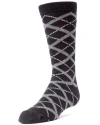 Memoi Kids'  Diamond Interlock Crew Socks In Black