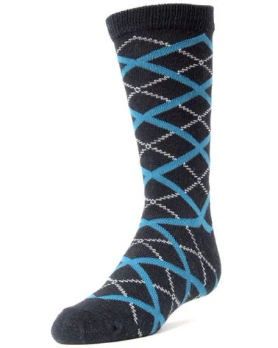 Memoi Kids'  Diamond Interlock Crew Socks In Multi