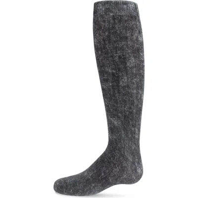 Memoi Kids'  Distressed Wash Denim-look Knee High Socks In Gray
