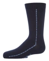 Memoi Kids'  Dots On Down Mercerized Socks In Black