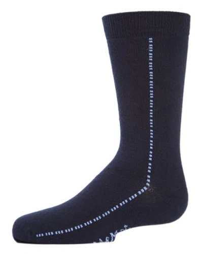 Memoi Kids'  Dots On Down Mercerized Socks In Black
