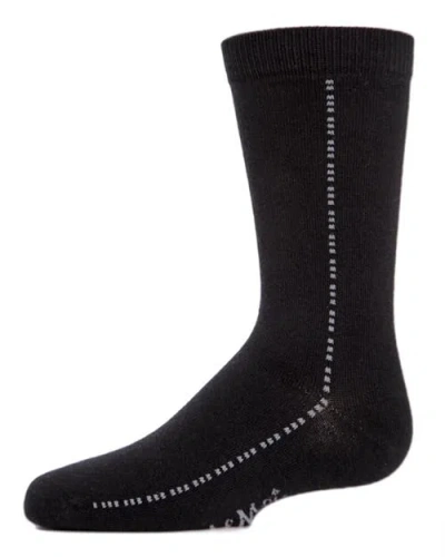 Memoi Kids'  Dots On Down Mercerized Socks In Black