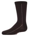 Memoi Kids'  Dots On Down Mercerized Socks In Black