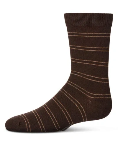 Memoi Kids'  Double Lined Dress Socks In Brown