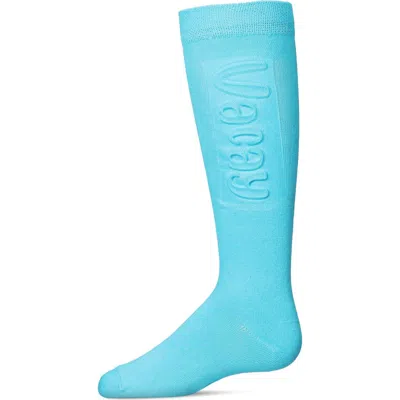 Memoi Kids'  Embossed Vacay Knee High Socks In Blue