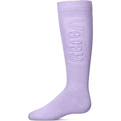Memoi Kids'  Embossed Vacay Knee High Socks In Black