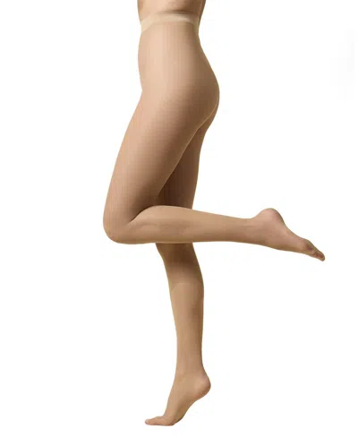 Memoi Energizing Light Support Non-control Top Pantyhose In Neutral