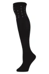 Memoi Evening Over-the-knee Socks In Black