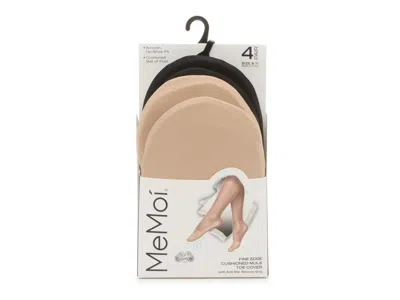 Memoi Fine Edge Cushioned Mule Cover No Show Liners 4 Pack In Multi