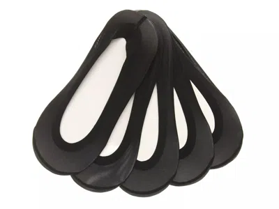 Memoi Fine Edge No Show Liners 5 Pack In Black