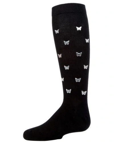 Memoi Kids'  Fly Sky High Butterfly Knee Socks In Black