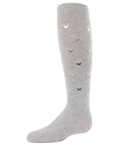 Memoi Kids'  Fly Sky High Butterfly Knee Socks In Gray