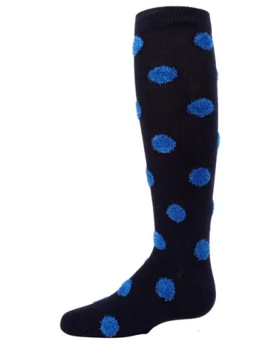 Memoi Kids'  Fun & Fuzzy Polka Dot Knee Socks In Multi