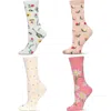 Memoi Gardening Assorted 4-pack Crew Socks