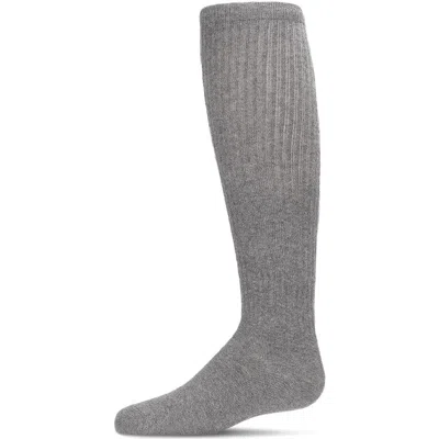 Memoi Kids'  Girl's Athletic Ribbed Knee High Sock In Gray