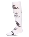 Memoi Graffiti Knee High Socks In Multi