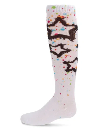 Memoi Kids'  Graffiti Star Knee-high Socks In Multi