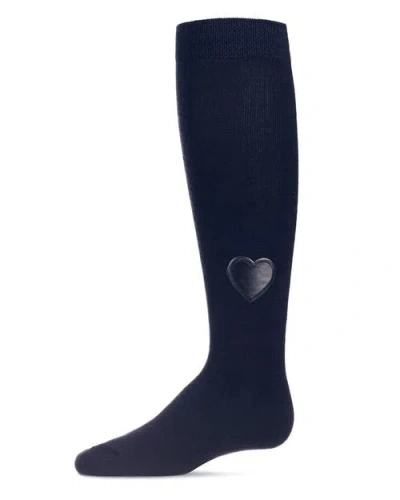 Memoi Kids'  Heart Patch Knee High Socks In Blue