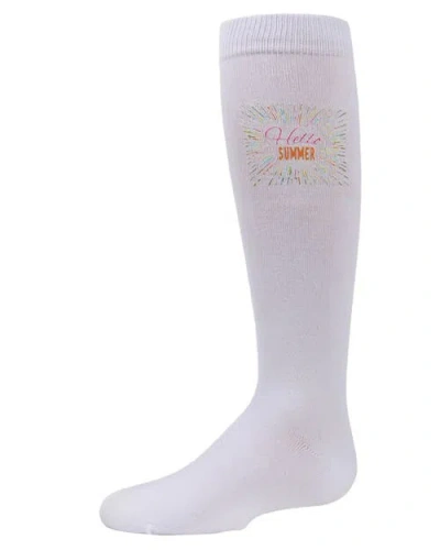 Memoi Kids'  Hello Summer Knee-high Socks In Blue
