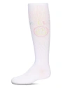 Memoi Kids'  Hello-theme Knee High Sock In White