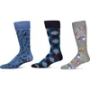 Memoi Hobby Assorted 3-pack Crew Socks In Blue