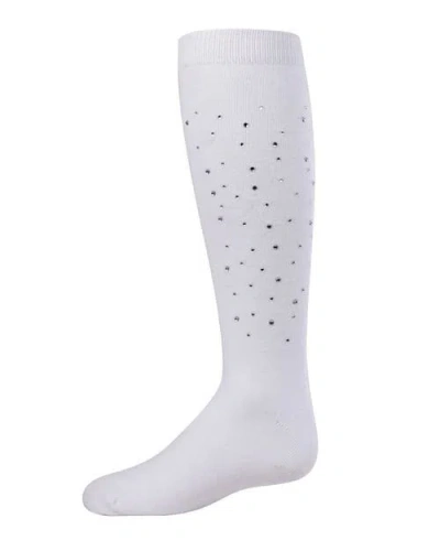 Memoi Kids'  Jazzy Jeweled Knee Socks In Gray