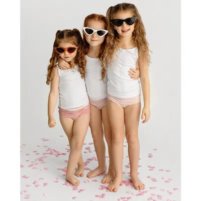 Memoi Kid's 3-pack Cotton Blend Camisoles In White