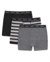 Memoi Kid's 3 Pair Pack Boxer Briefs In Brown