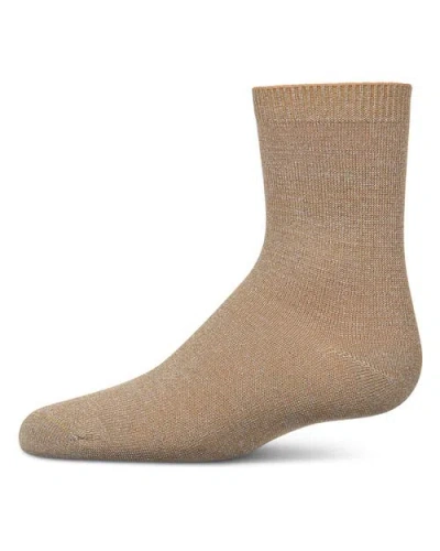 Memoi Babies'  Kid's Basic Soft Rayon Crew Socks In Brown