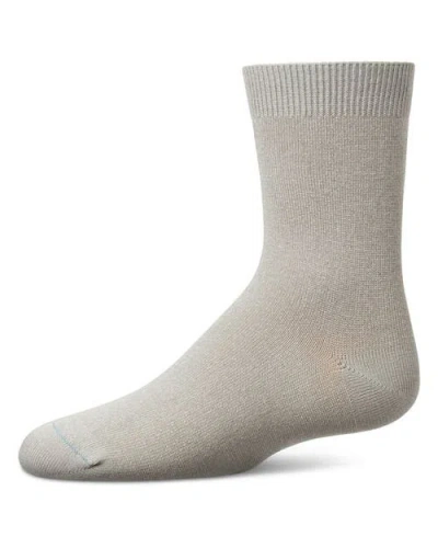 Memoi Babies'  Kid's Basic Soft Rayon Crew Socks In Gray