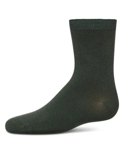 Memoi Babies'  Kid's Basic Soft Rayon Crew Socks In Green