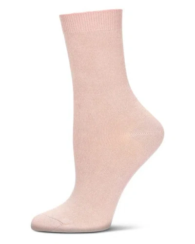 Memoi Babies'  Kid's Basic Soft Rayon Crew Socks In Pink