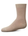Memoi Kid's Basic Soft Rayon Crew Socks In Neutral